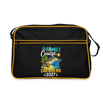 Family Cruise Caribbean 2027 - Retro Bag - black/gold - Front