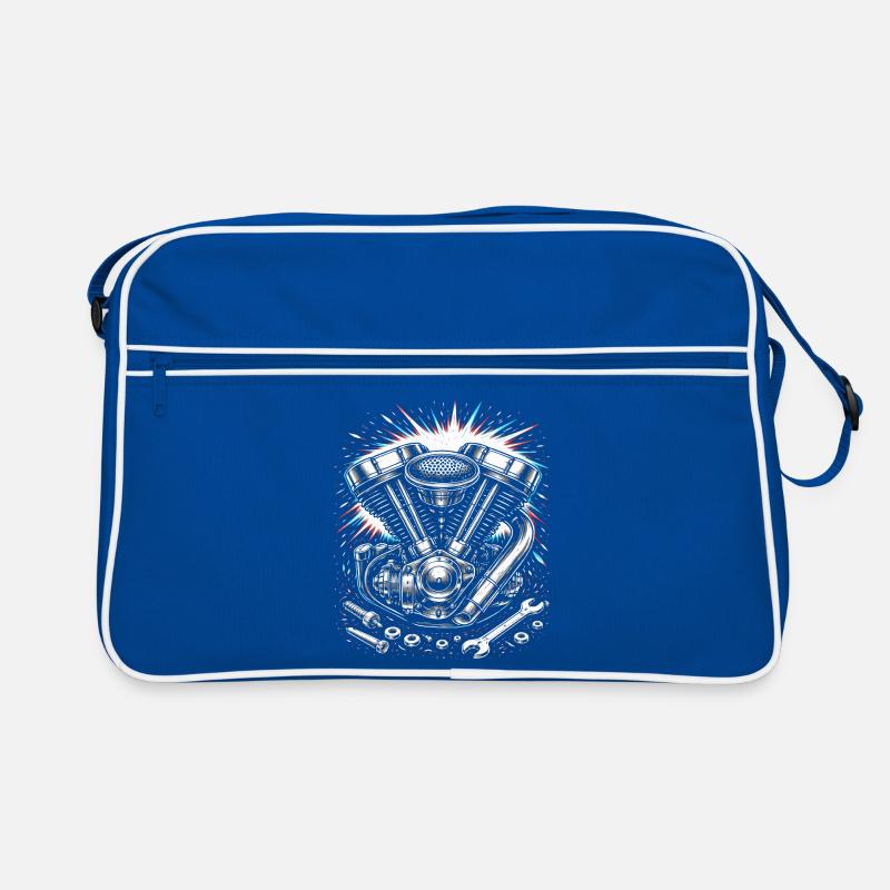 Motorcycle Engine Screwdriver Tuning Design Retro Bag