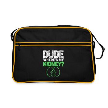 Don d’organes par don de rein - Sac Retro - noir/or - Devant