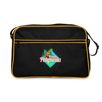 French Polynesia in the Pacific Island Souvenir - Retro Bag - black/gold - Front