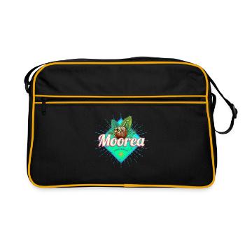 Souvenir de l’île de Polynésie française de Moorea - Sac Retro - noir/or - Devant