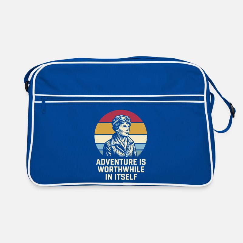 Amelia Earhart The adventure is worthwhile Retro Bag