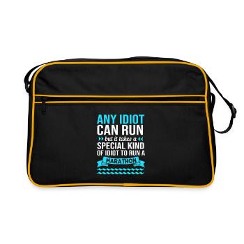 Marathoniens Semi-marathon Marathon - Sac Retro - noir/or - Devant