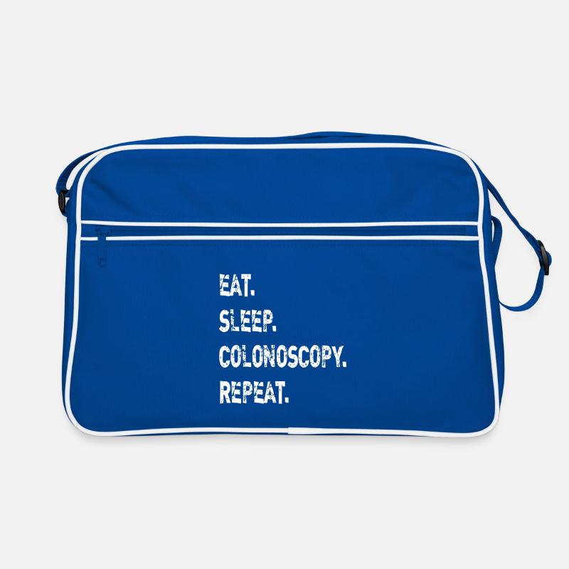 Eat Sleep Colonoscopy Repeat Retro Bag