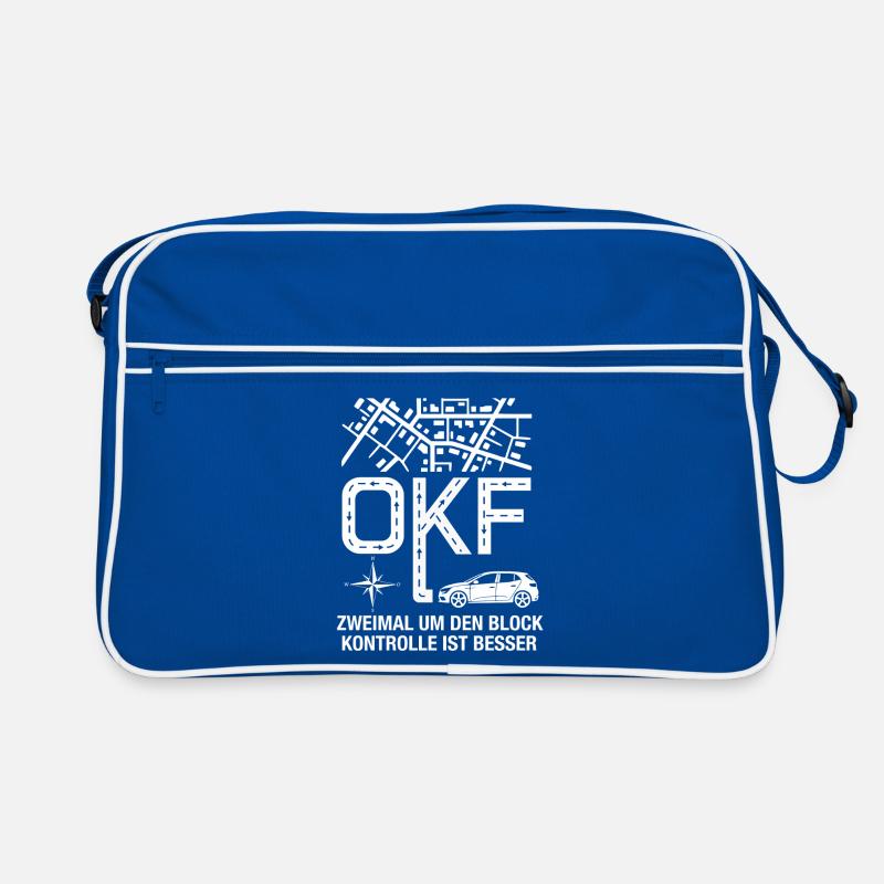 OKF Kontrollfahrt im Ort Block Cruising Retro Tasche