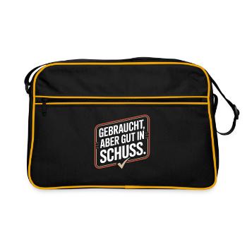 Gebraucht Aber Gut In Schuss Oldtimer Geburtstag - Retro Tasche - Schwarz/Gold - Vorne