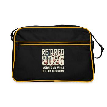 Pension 2026 – c’est ce à quoi je me prépare toute ma vie - Sac Retro - noir/or - Devant