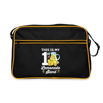 Lemonade, lemonade stand, lemon, lemon - Retro Bag - black/gold - Front