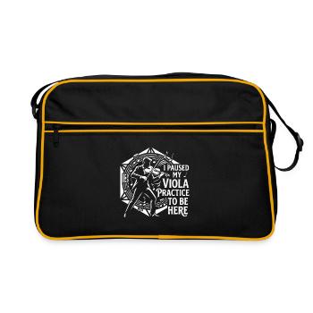 Viola Paused Viola Practice Musicians - Retro Bag - black/gold - Front