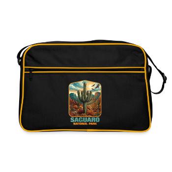 Saguaro National Park Sunset Desert Vista - Retro Bag - black/gold - Front