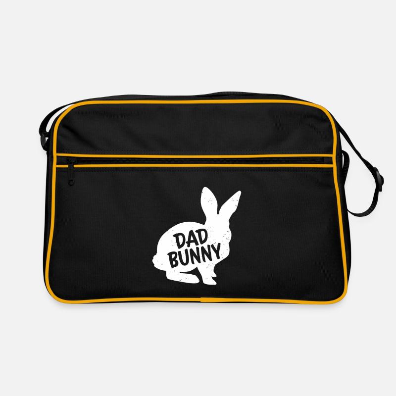 Graphisme de silhouette Papa Lapin Sac Retro