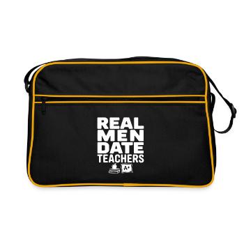 Les vrais hommes sortent avec des professeurs - Sac Retro - noir/or - Devant