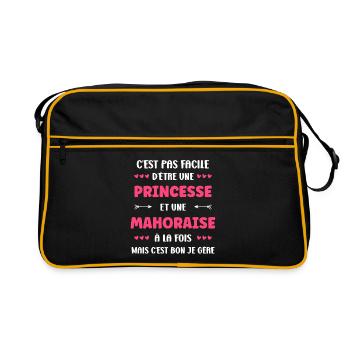 Princesse Mahoraise - Sac Retro - noir/or - Devant