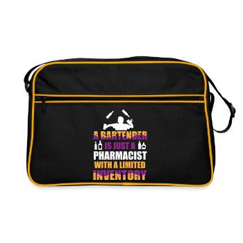 Barman Serveur Barman Barman - Sac Retro - noir/or - Devant