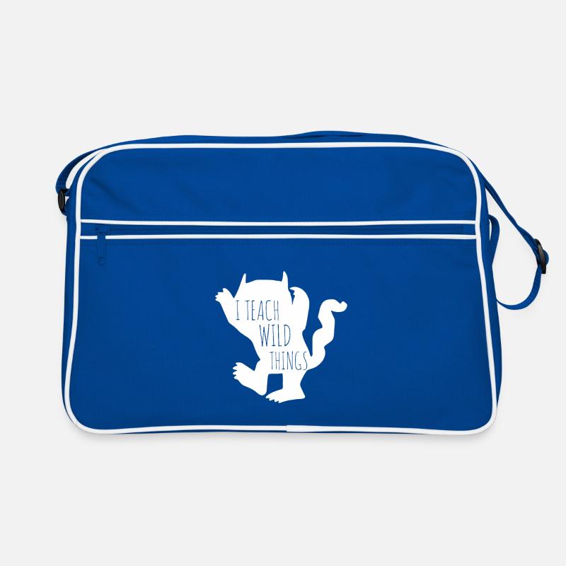 Drachen-Silhouette in fetter Monochrom Retro Tasche