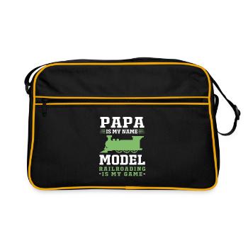 Model Railway Model Making Model Maker - Retro Bag - black/gold - Front