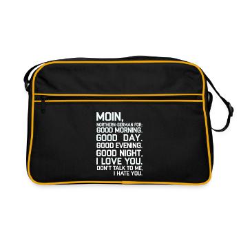 Moin Norddeutsch Gefühlsmix Design - Sac Retro - noir/or - Devant