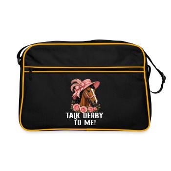 Hippodrome de courses de chevaux Derby Pur-sang - Sac Retro - noir/or - Devant