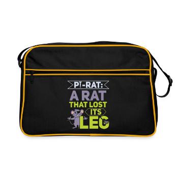 Rat, rat de maison, propriétaire de rats, amoureux des rats - Sac Retro - noir/or - Devant