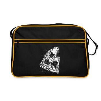 Backgammon | Board Game | Gift - Retro Bag - black/gold - Front