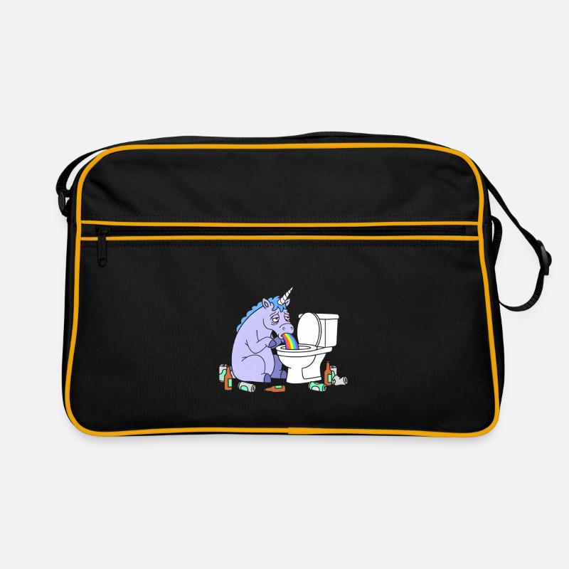 Klo Regenbogen Einhorn Retro Tasche