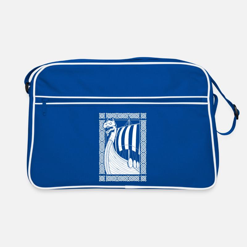 Drachenboot der Nordmänner - Wikinger Retro Tasche