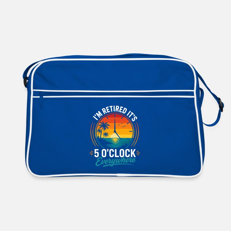 Retirement Beach Clock – 5 p.m. Anywhere Retro Bag