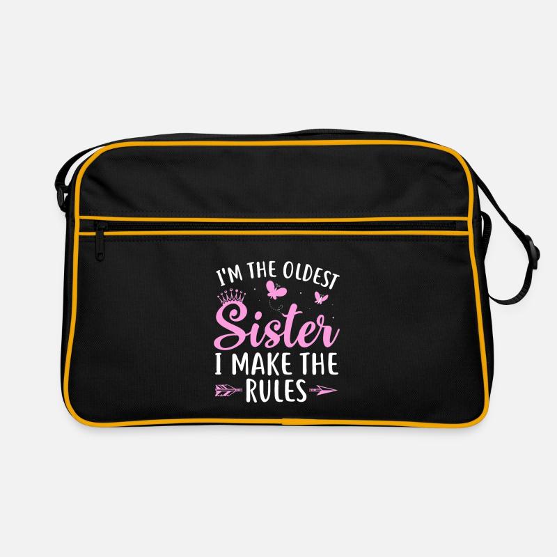 Älteste Schwester regiert Pink Retro Tasche