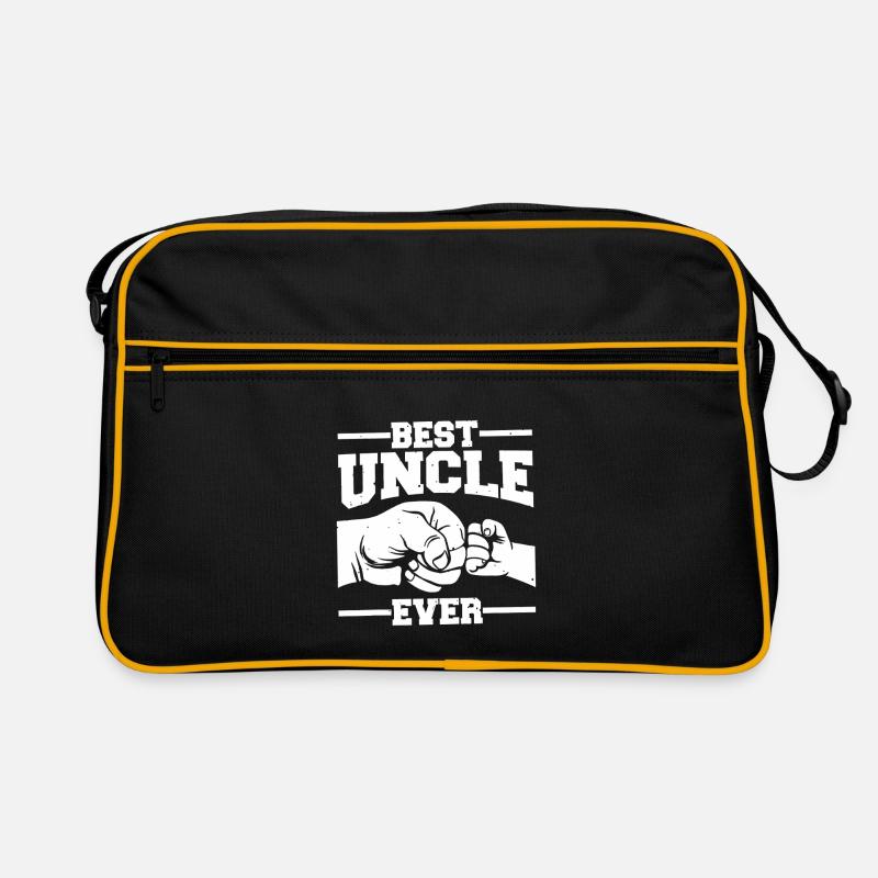 Bester Onkel aller Zeiten Bold Fist Retro Tasche
