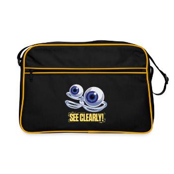 Voir clairement le graphique oculaire - Sac Retro - noir/or - Devant
