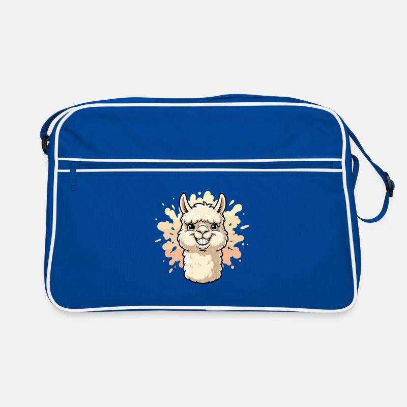 Alpaca Smile Paint Splash Retro Bag