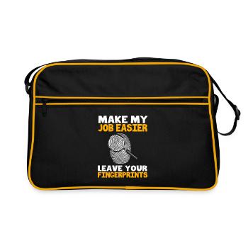 Forensics Forensic Experts Forensic Medicine - Retro Bag - black/gold - Front
