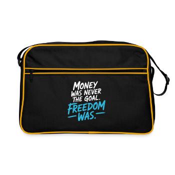 Objectif financier Esprit de liberté Entrepreneur Liberté - Sac Retro - noir/or - Devant