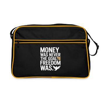 Objectif financier Esprit de liberté Entrepreneur Liberté - Sac Retro - noir/or - Devant