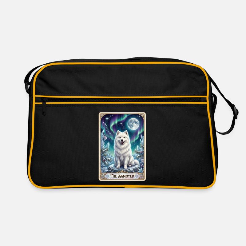 Samojede unter Nordlichtern Retro Tasche