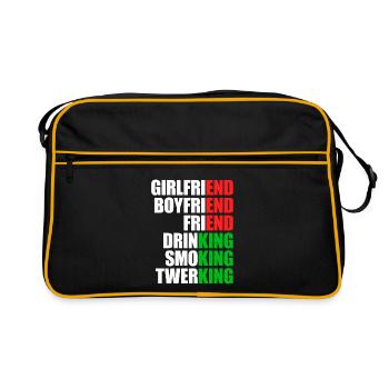 Ex Girlfriend King JGA Men's Single Party Malle - Retro Bag - black/gold - Front