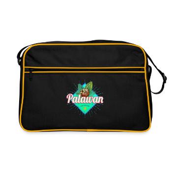 Palawan Island in the Philippines with Coconut - Retro Bag - black/gold - Front