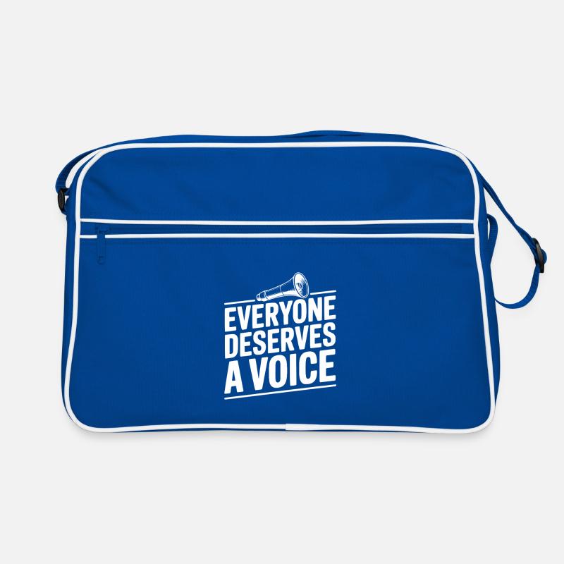 Jeder verdient eine Stimme Retro Tasche