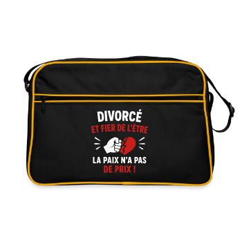 Divorcé et Fier d'Être - Sac Retro - noir/or - Devant