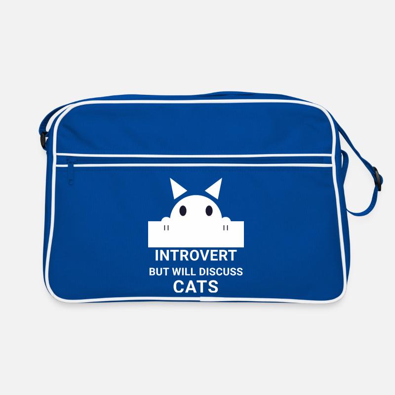 Introvert Cat: Quiet Chats About Cats Retro Bag
