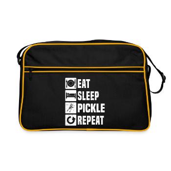 Idée de tournoi de pickleball pour les fans de joueurs de pickleball - Sac Retro - noir/or - Devant