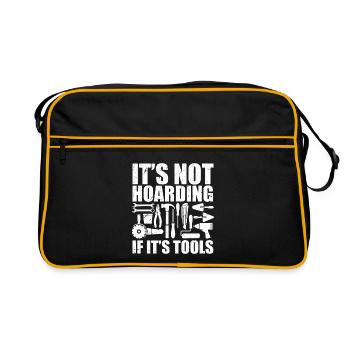 it's not hoarding if it's tools - Retro Tasche - Schwarz/Gold - Vorne