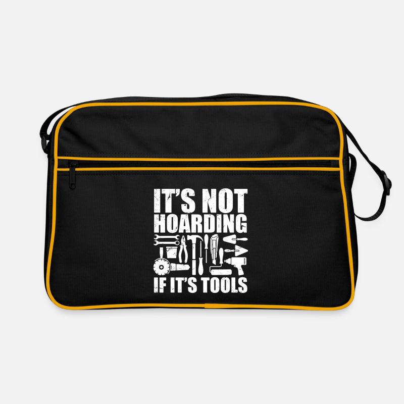it's not hoarding if it's tools - Retro Bag - black/gold