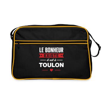 Bonheur existe à Toulon - Sac Retro - noir/or - Devant