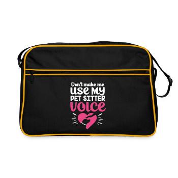 Pet Sitter Pets Babysitter - Retro Bag - black/gold - Front