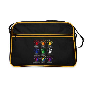 Sirenen Rundumkennleuchten Übersicht  - Retro Tasche - Schwarz/Gold - Vorne
