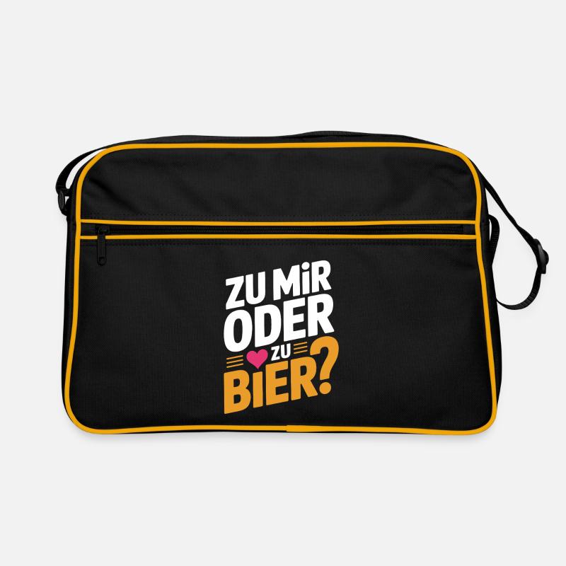 Bier Zu Mir Oder Zu Bier Flirt Single Party Malle Retro Tasche