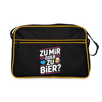 beer to me or to beer flirt single party malle - Retro Bag - black/gold - Front