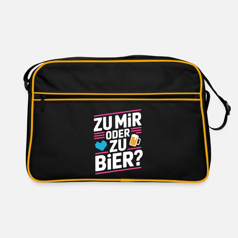 Bier Zu Mir Oder Zu Bier Flirt Single Party Malle Retro Tasche