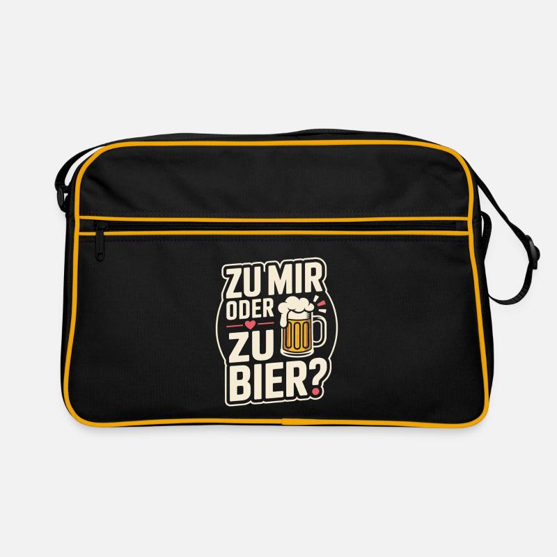 Bier Zu Mir Oder Zu Bier Flirt Single Party Malle Retro Tasche